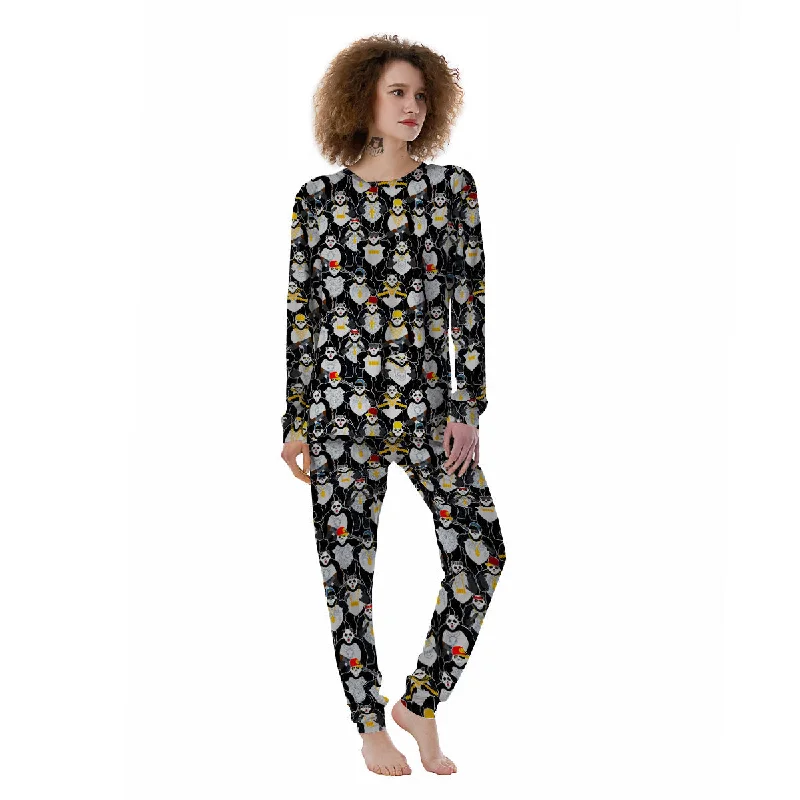 Panda Gangster Gang Print Pattern Women's Pajamas