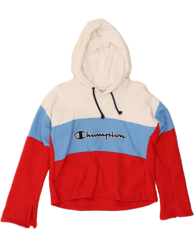 CHAMPION Womens Graphic Hoodie Jumper UK 16 Large Multicoloured