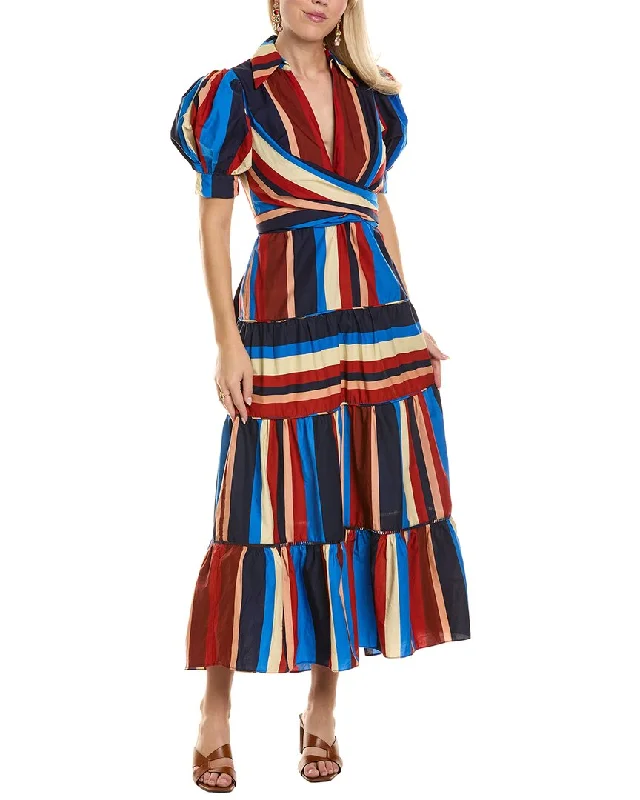 Farm Rio Tie Front Midi Dress