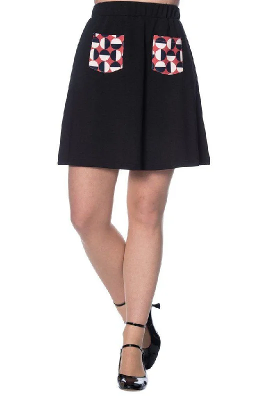 Mod Circles Pocket Skirt