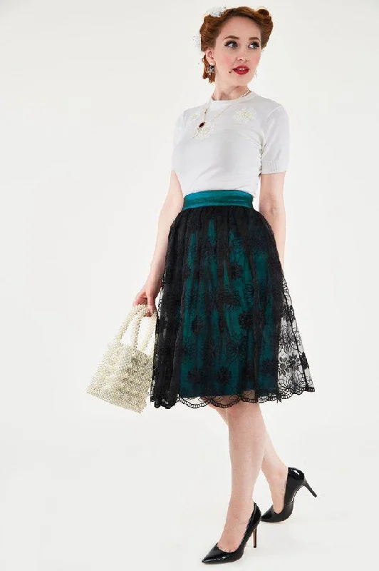 Shannon Lace Overlay Skirt