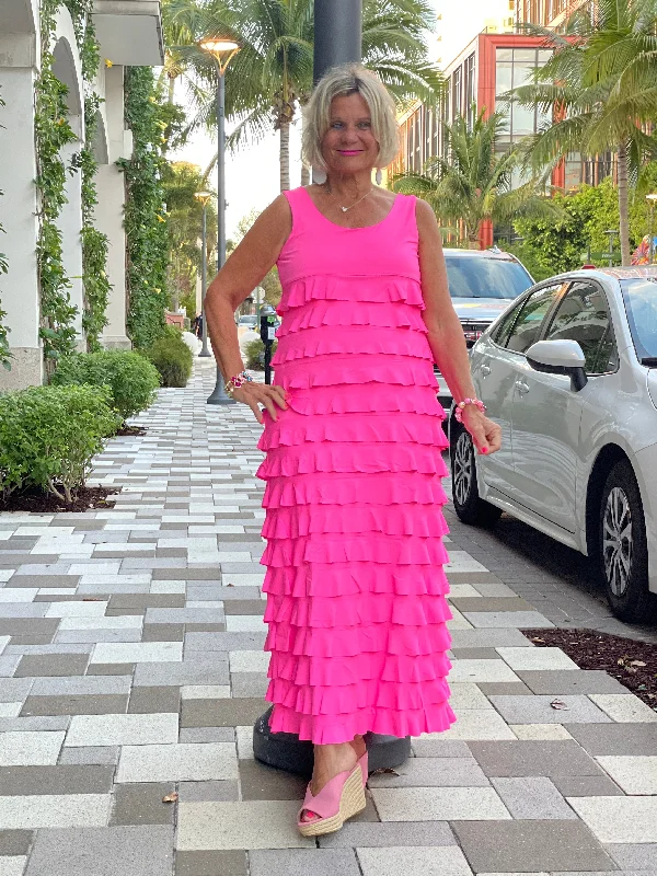 HOT PINK CHA CHA MAXI DRESS