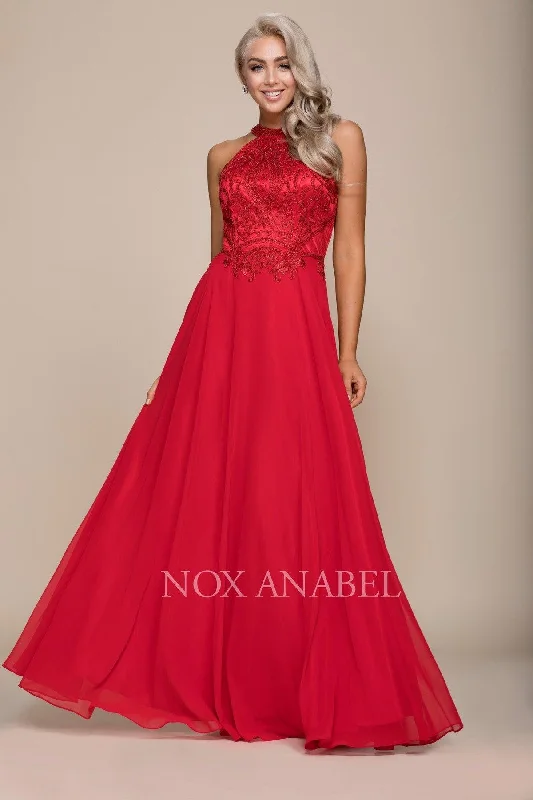 Prom Long Formal Halter Chiffon Dress Sale