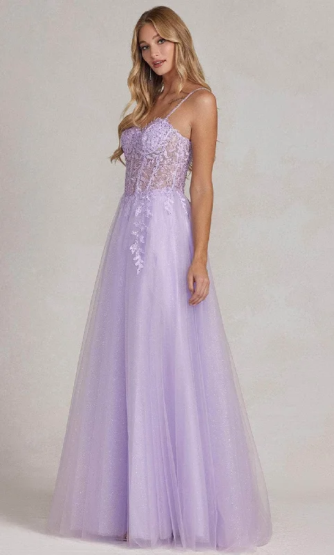 Nox Anabel F1087 - Sheer Sweetheart Prom Gown