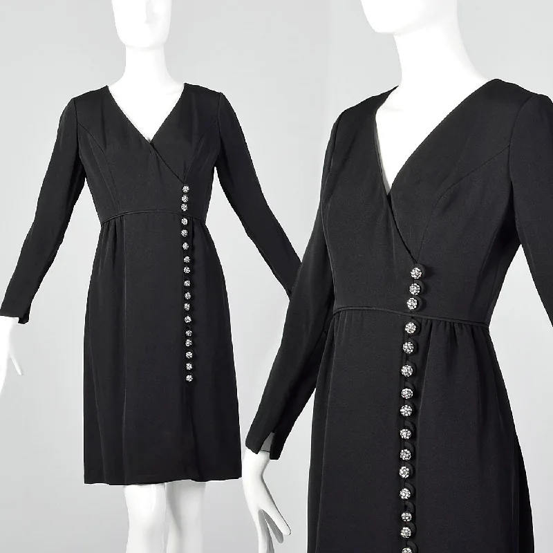 1960s Roger Milot Black Dress