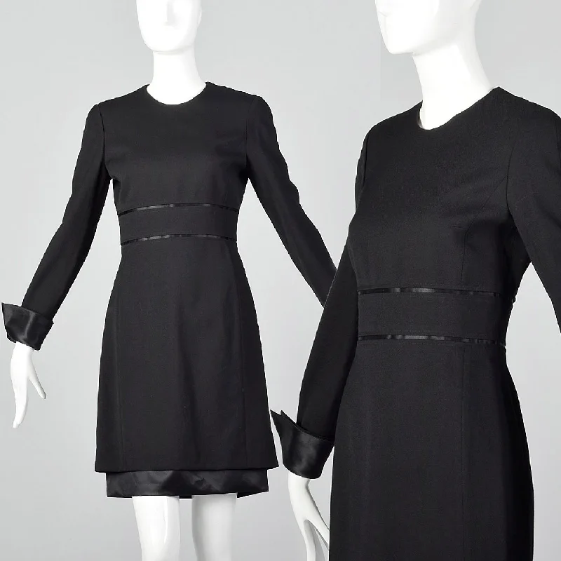 1990s Deadstock Louis Feraud Black Dress