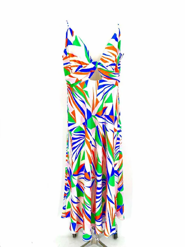 ALEXIA ADMOR Women's Multi-Color Spaghetti Strap Geometric Size 12 Dress