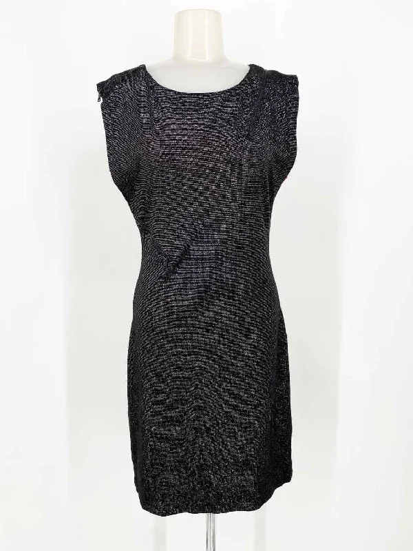 alice+olivia Women's Black Sleeveless Sparkle Size L Dress