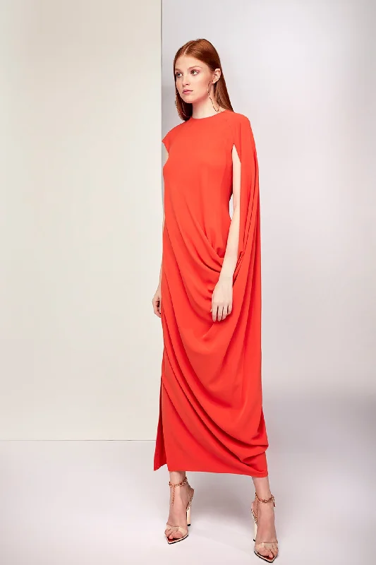 Ankle length draped dress