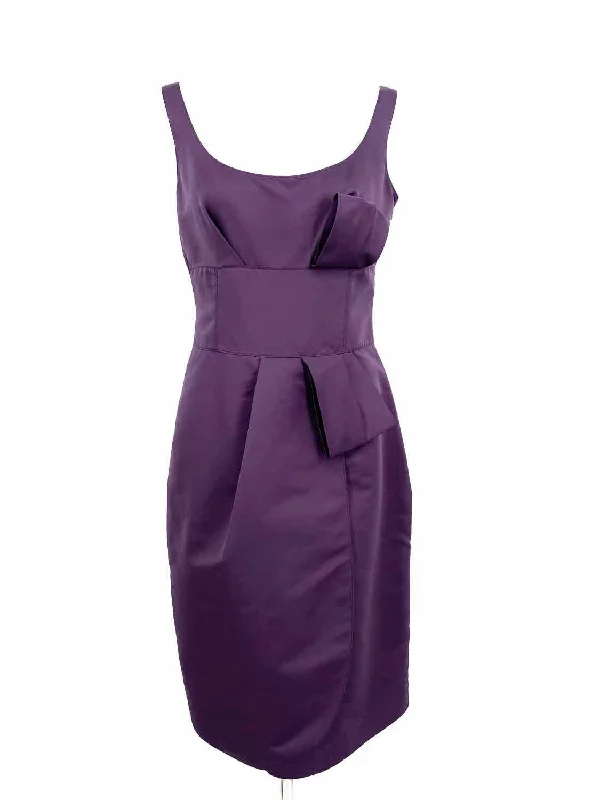 Armani Collezioni Women's Purple Wrap Bow Date Night Size 4 Dress