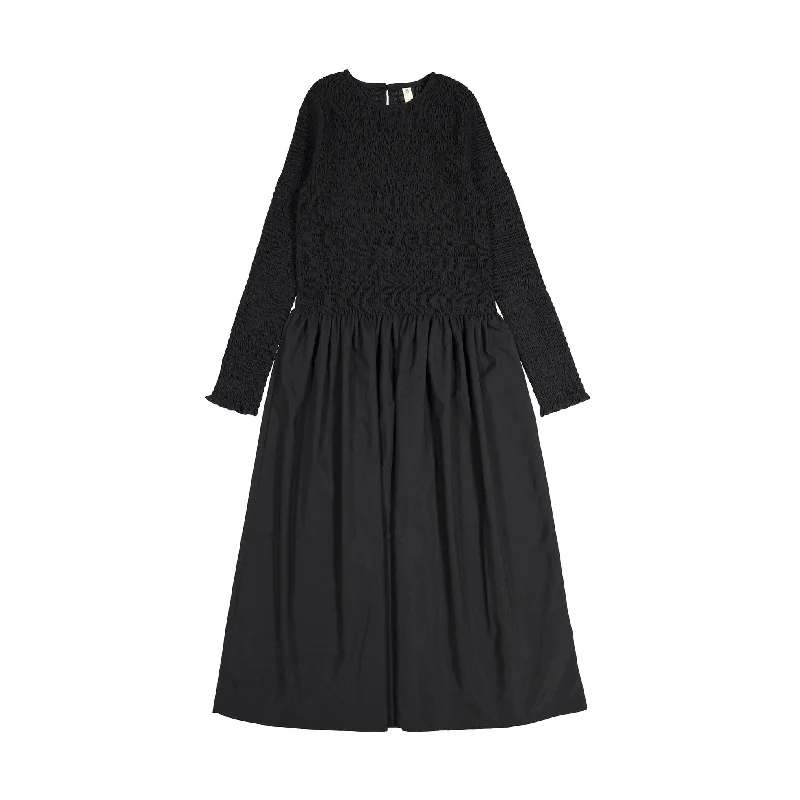 Ava and Lu Black Smocked Dress