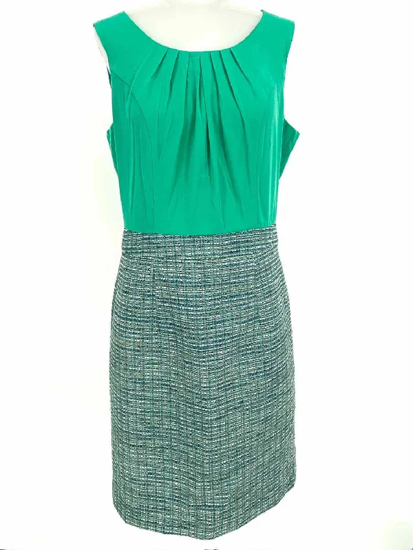 Banana Republic Women's Green Empire Polyester Tweed Size 10 Dress