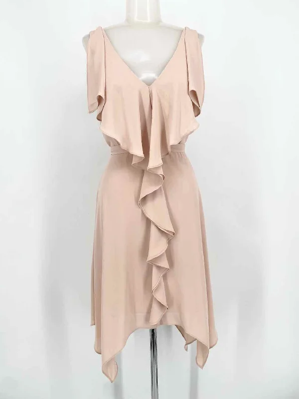 BCBG Max Azria Blush A-Line Ruffled Size 0 Dress