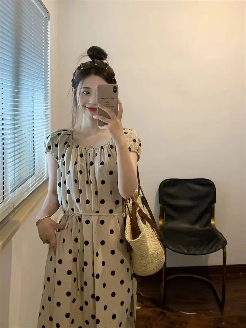 Beautiful Dress With Black Dots