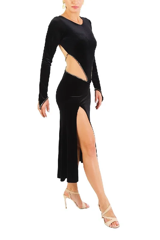 Black Velvet Performance Dress