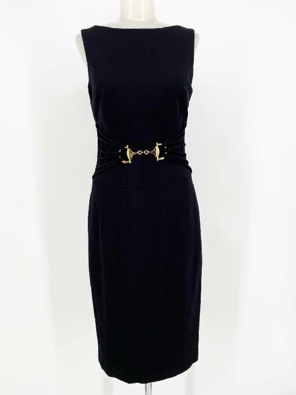 Cache Black sheath Belted Size XS Dress