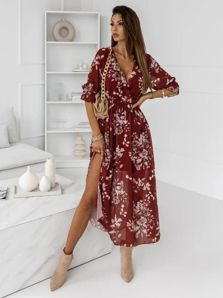 Chiffon Summer Dresses Women 2024 Elegant