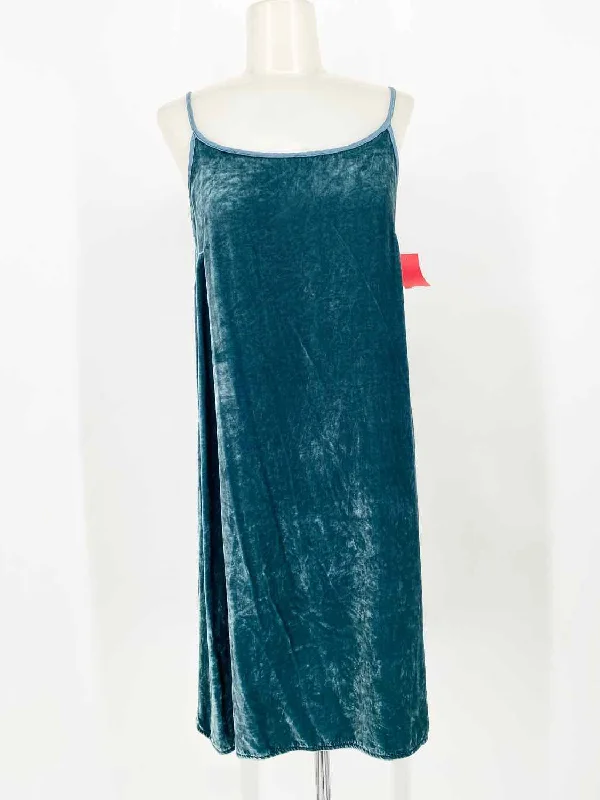 CP Shades Women's Blue Slip Velvet Size XS Dress