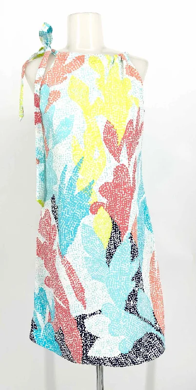 Crown & Ivy Women's Multi-Color Halter Abstract Spring Size XS Dress