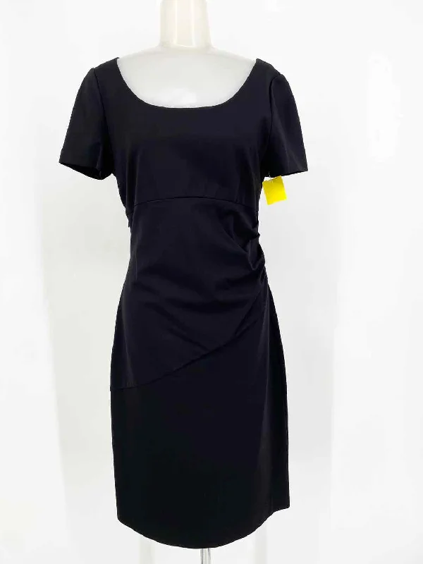 Diane Von Furstenberg Women's Black Pleated Size 10 Dress