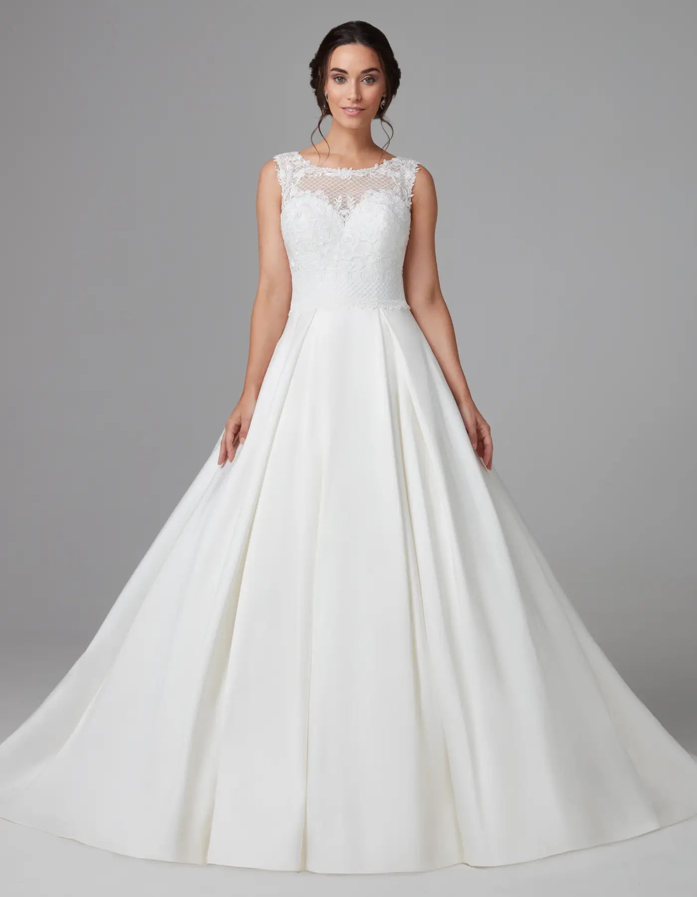 DingJiDress a shimmering mikado ballgown with illusion back