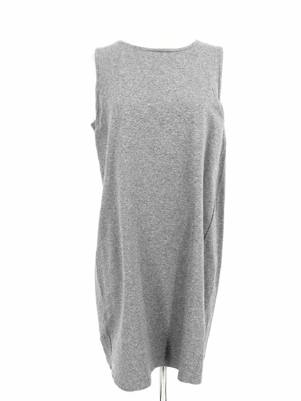 Eileen Fisher Women's Gray Shift Cotton Blend Size S Dress