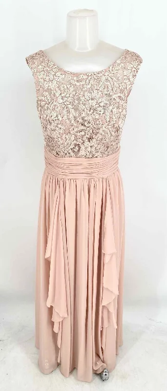 Eliza J Women's Blush Ruffled Prom Size 6 Gown