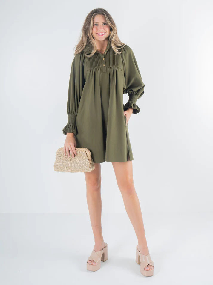 Charlotte Dress (Olive Night)