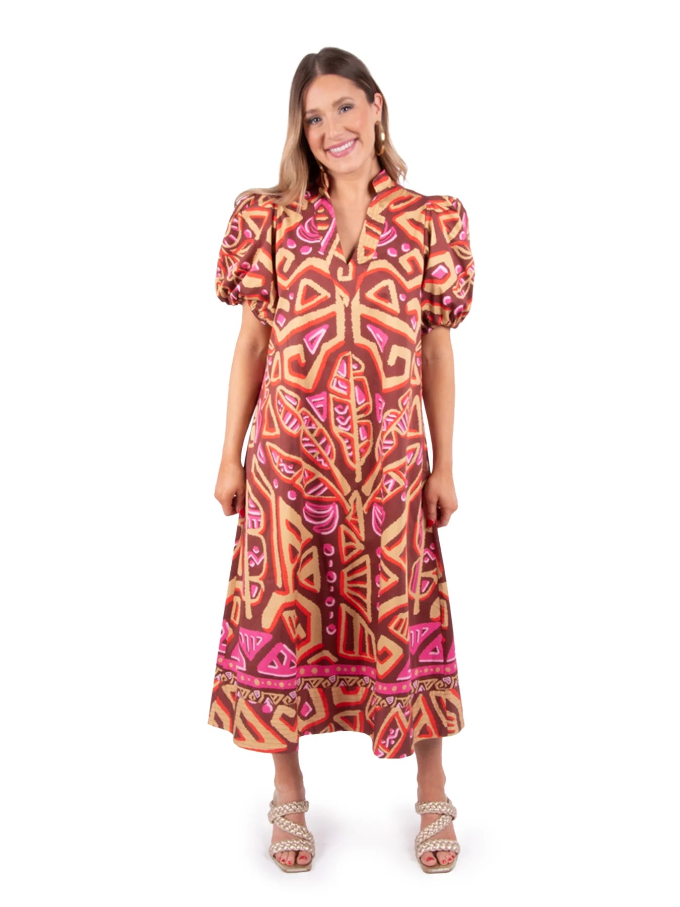 Hampton Dress (Tribal Palm)