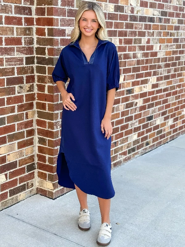 Poppy Caftan (Navy Ponte)