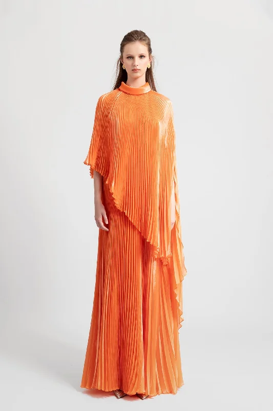 Fully pleated organza dress