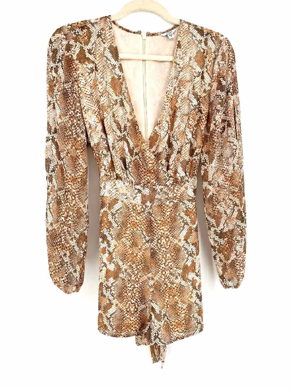 Guess Women's Beige Wrap Snake Size M Dress