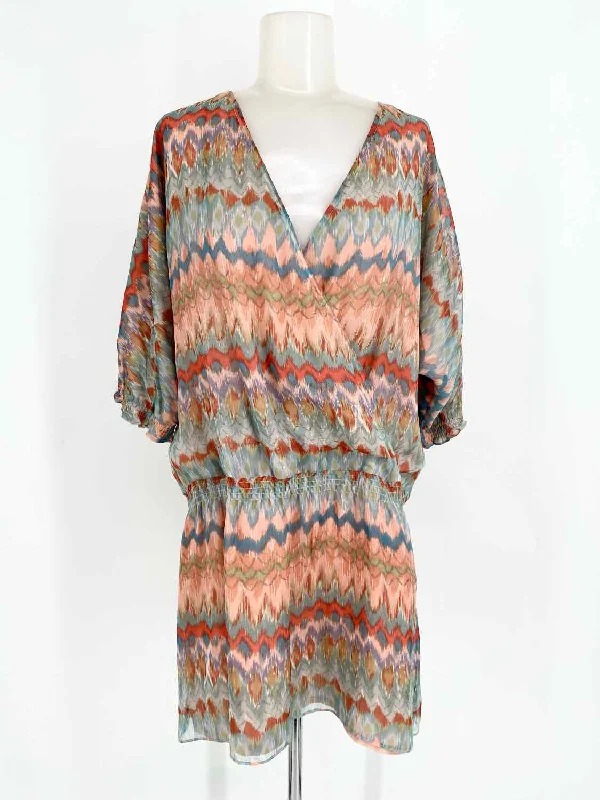 HAUTE HIPPIE Women's Multi-Color Flowy Abstract Resort Size XS Dress