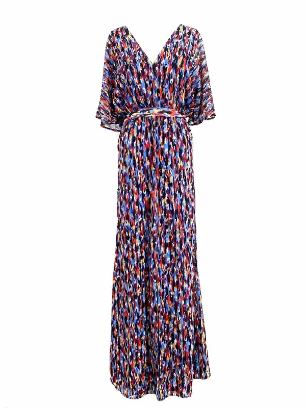 House of Harlow Women's Multi-Color Flowy Arms Abstract Resort Size S Dress