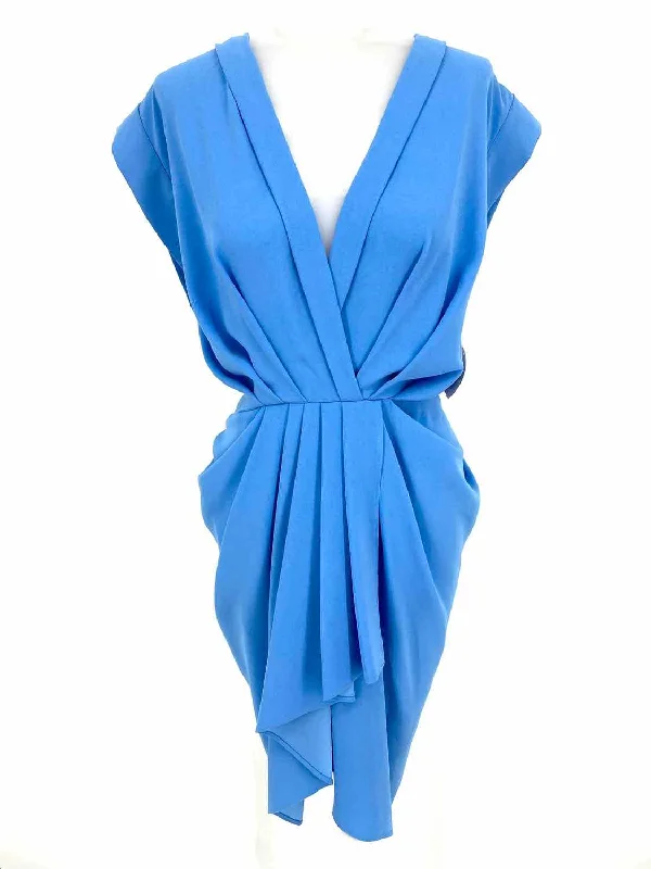 IRO Garm Women's Blue Faux Wrap Pleated Size 34/2 Dress