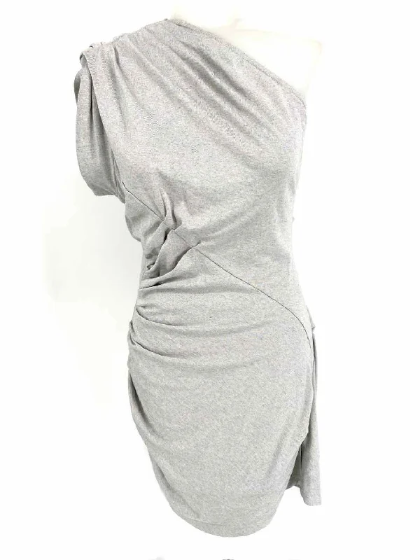 IRO Women's Gray One Shoulder Viscose Blend heather Size S Dress