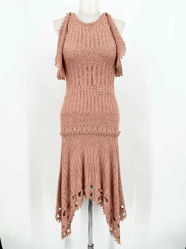 JONATHAN SIMKHAI Pink Knit Hankerchief Size XS Dress