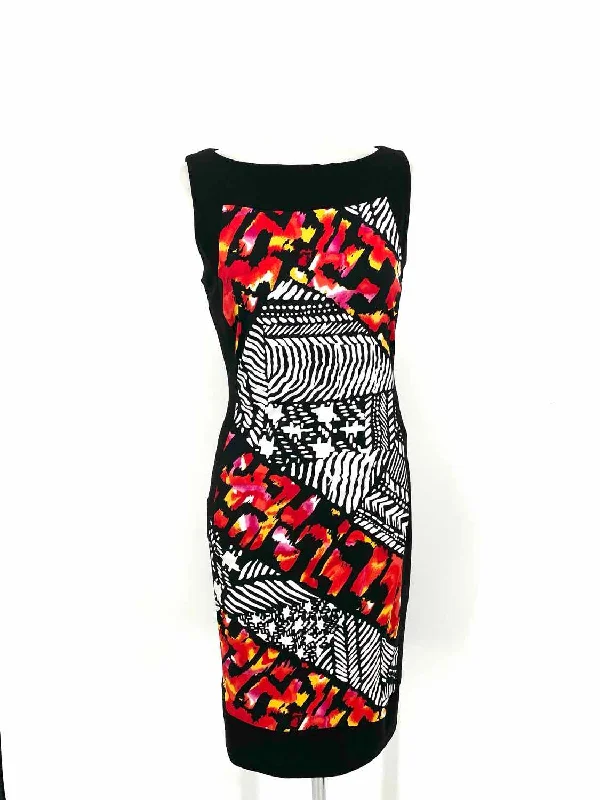 Joseph Ribkoff Women's Black sheath Abstract Size 6 Dress