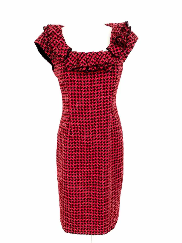 Kay Unger Women's Red/Black sheath Size 4 Dress