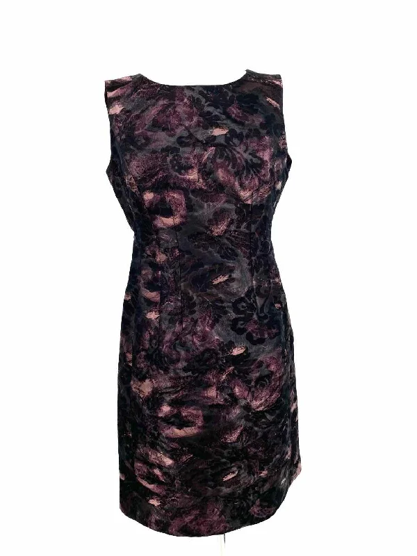 Lafayette 148 Women's Purple sheath Swirly Size 6 sleeveless Dress