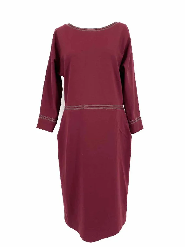 Lafayette 148 Women's Wine sheath Viscose Blend Size 2 Dress