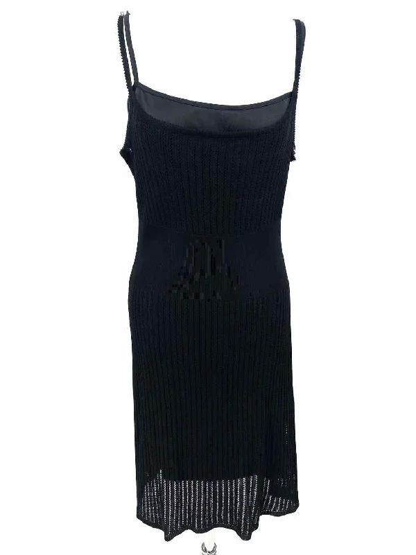 Laundry By S.S. Women's Black Spaghetti Strap Polyester Size L Dress