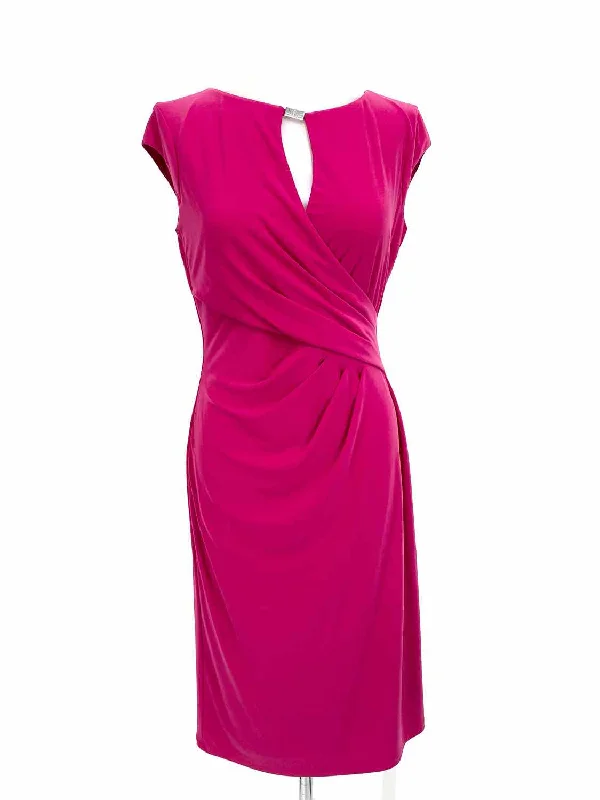 Lauren by RL Women's Pink Wrap Date Night Size 2 Dress