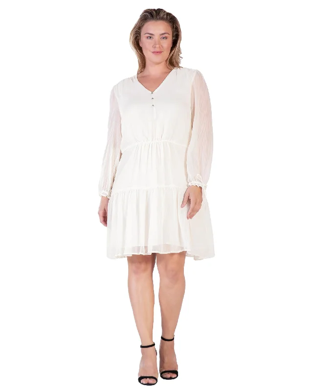 Lottie Tiered Prairie Dress | Off White