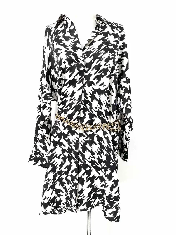 Marciano Guess Women's black/white Button Down Abstract Size S Dress