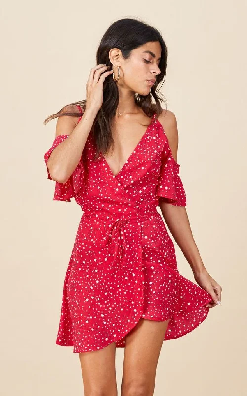 Marlin Dress In Red Star