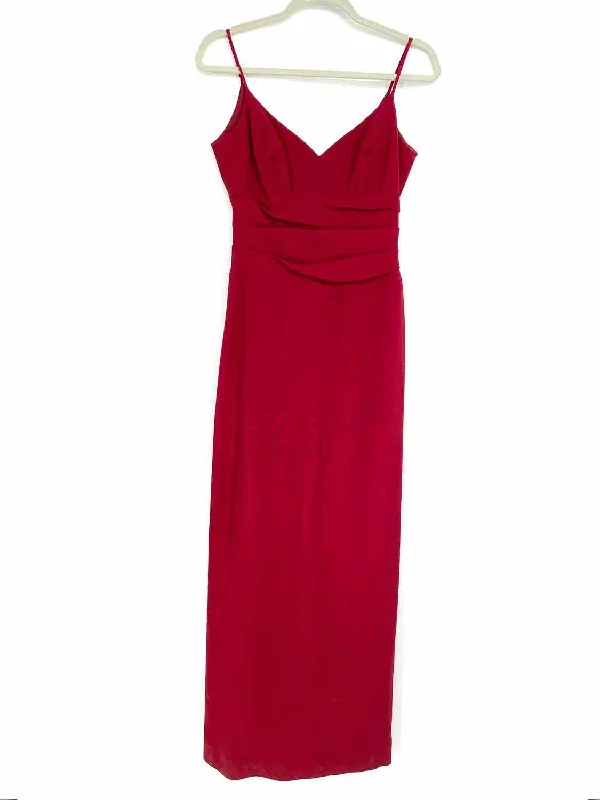 Nicole Miller Women's Wine Gown Acetate Blend Size 4 Dress