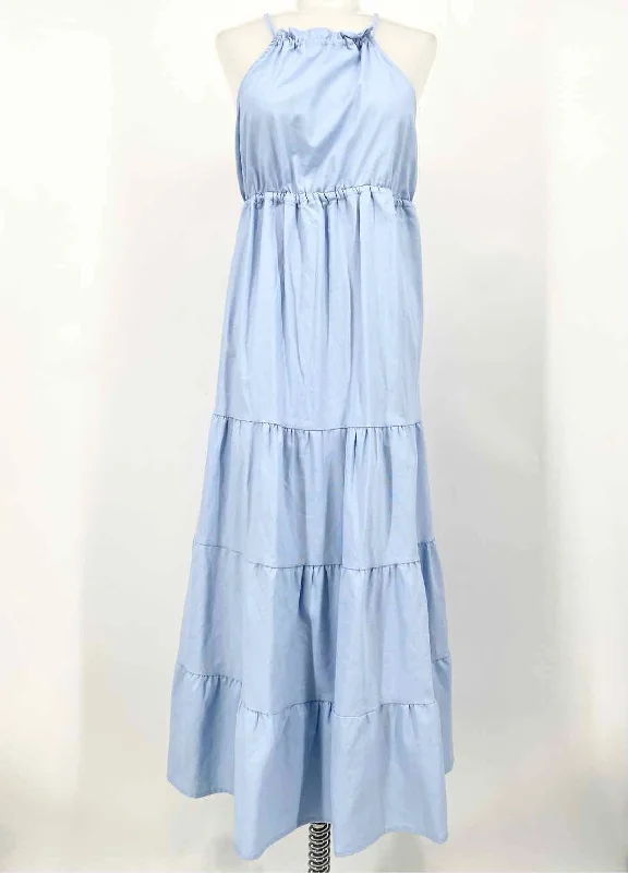 Nomad Women's Powder Blue Spaghetti Strap Polyester Size M Dress