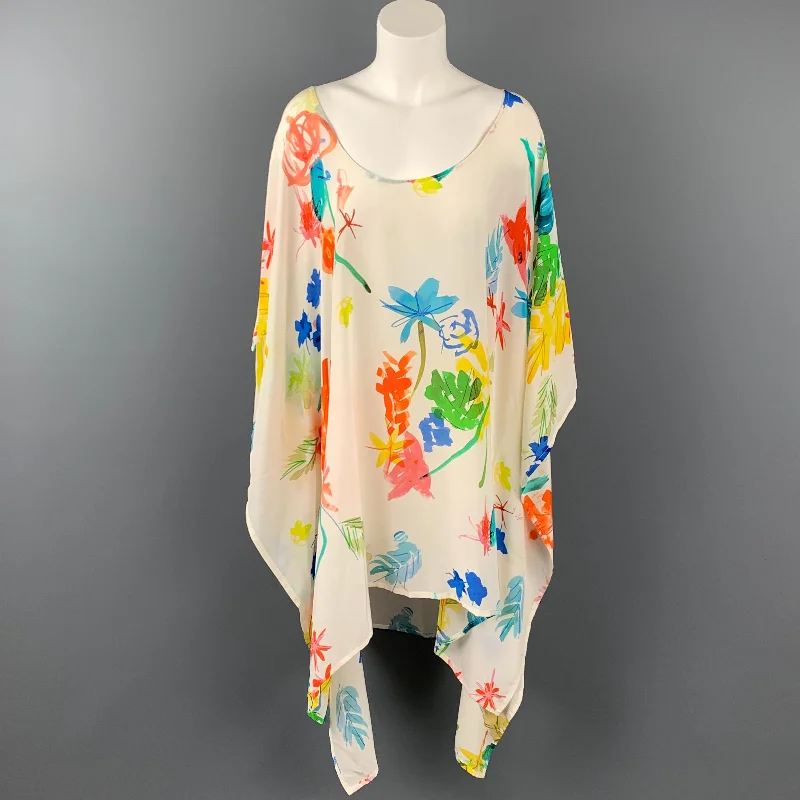 PAUL SMITH Size One Size Multi-Color Silk Kaftan Dress