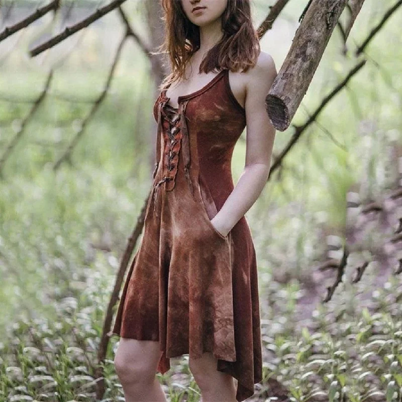 Steampunk tie and dye dress